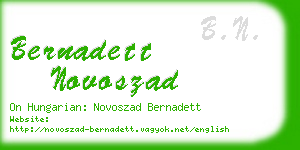 bernadett novoszad business card